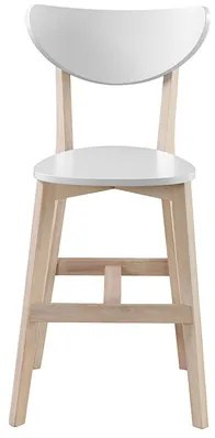 Set di 2 sgabelli da bar scandinavo bianco e legno LEENA