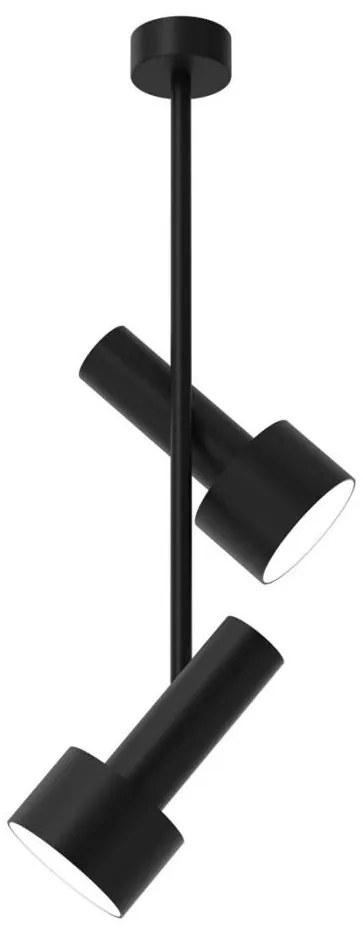 Lampadario a sospensione con supporto rigido LINTERNA 2xGX53/12W/230V nero