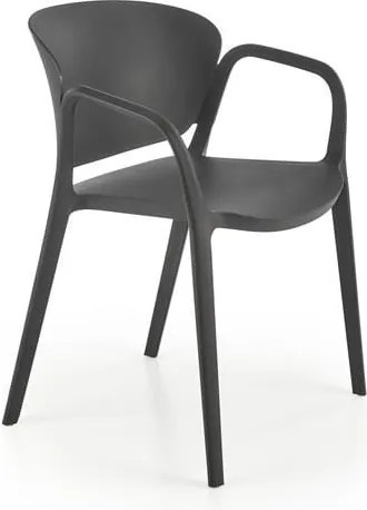 Sedia in plastica K491 in nero