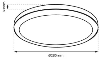 Plafoniera LED da bagno VERA LED/24W/230V 4000K IP65 bianco