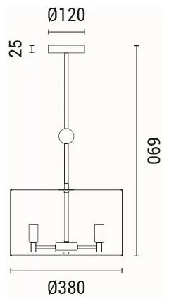 Lampadario a sospensione con filo 3xE14/15W/230V