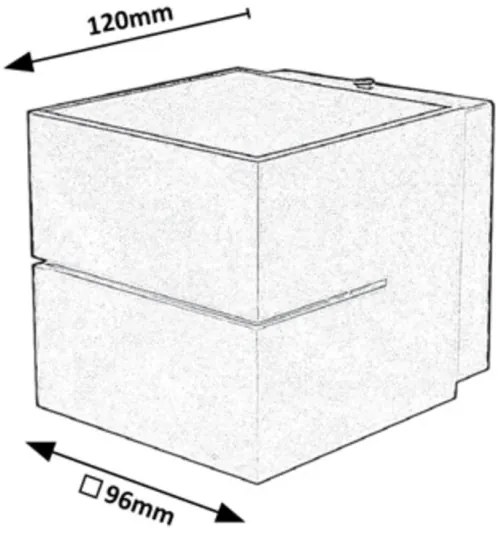 Rabalux 7019 - Applique KAUNAS 1xG9/10W/230V grigio