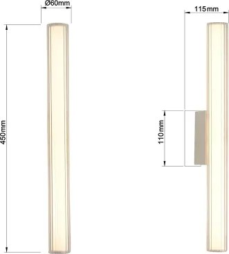 Illuminazione per specchio da bagno LINEA LED/8W/230V 3000/4000/6000K IP44 45 cm bianco