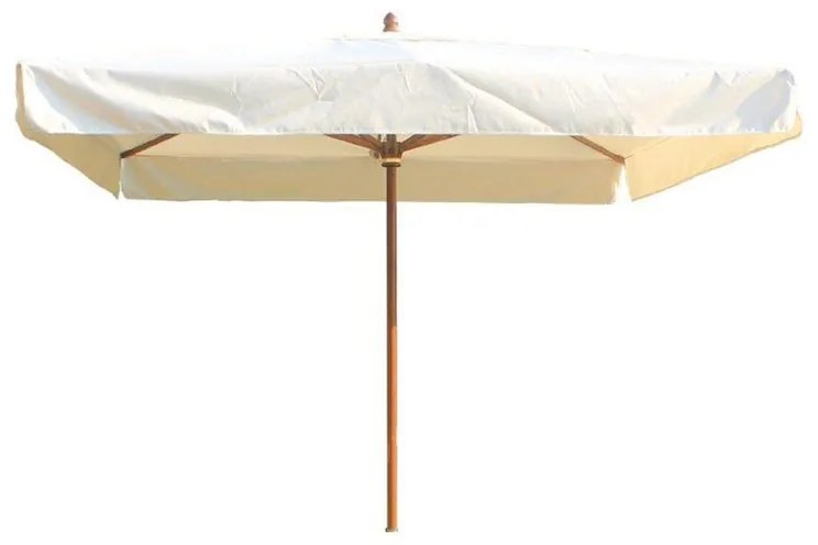 Ombrellone a palo centrale marrone Lesa L 200 x 300 cm con telo ecru