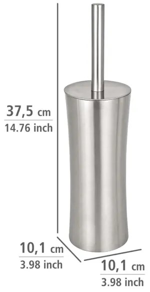 WENKO 16742100 - Scopino WC PIENO 10x37,5 cm acciaio inox/satinato