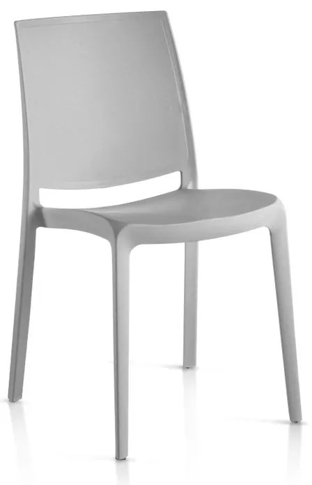 Sedia da giardino London Matt NEW GARDEN, 4 pezzi, polipropilene grigio