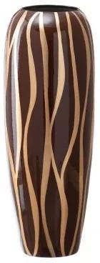 Vaso Zebra Ceramica Dorato Marrone 18 x 18 x 48 cm