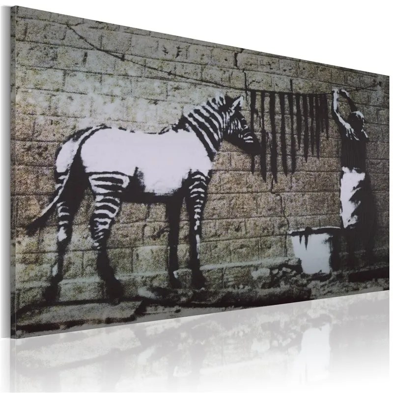 Quadro Lavaggio (Banksy)  Colore Nero, Dimensioni e Misure 60x40