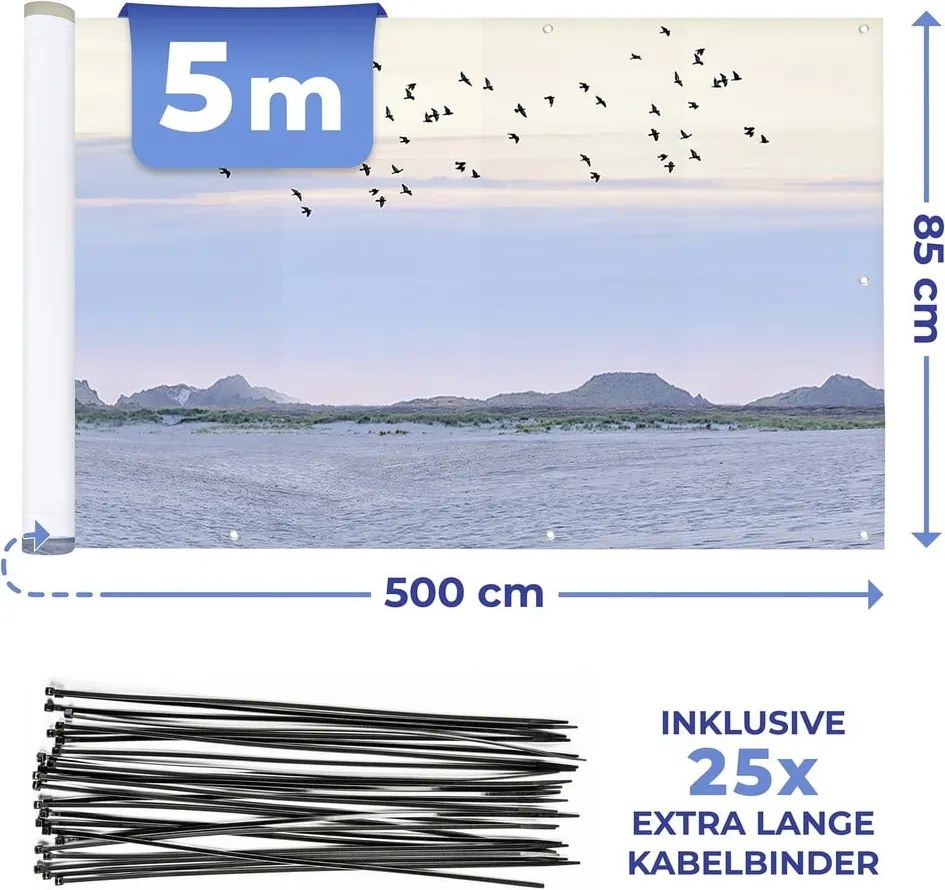 Parasole in plastica 500x85 cm North Sea Coast – Maximex