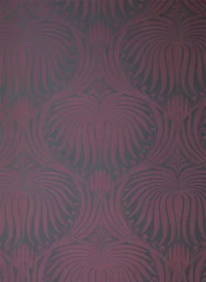 Farrow & Ball Carta da parati Lotus - Brinjal/ Off-Black