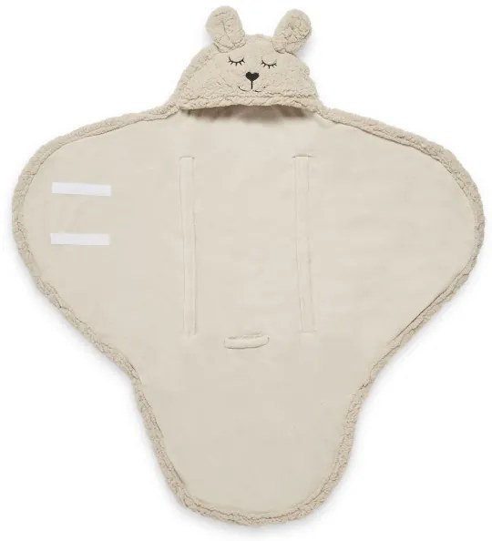 Jollein - Coperta Swaddle in pile Coniglietto 100x105 cm Torrone