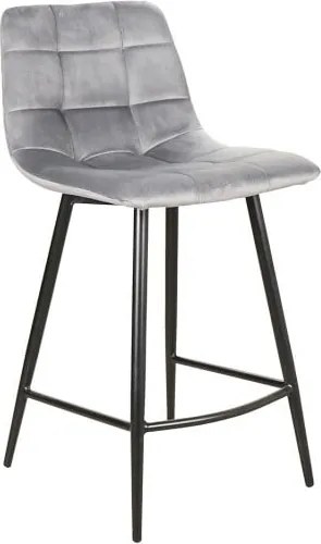 Sgabello da bar Mila H2 in grigio - h87 cm