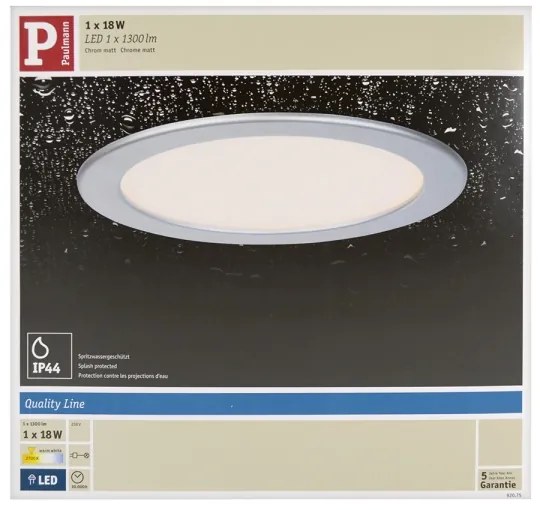 Paulmann 92075 - LED/18W IP44 Lampada da incasso per bagno QUALITY LINE 230V