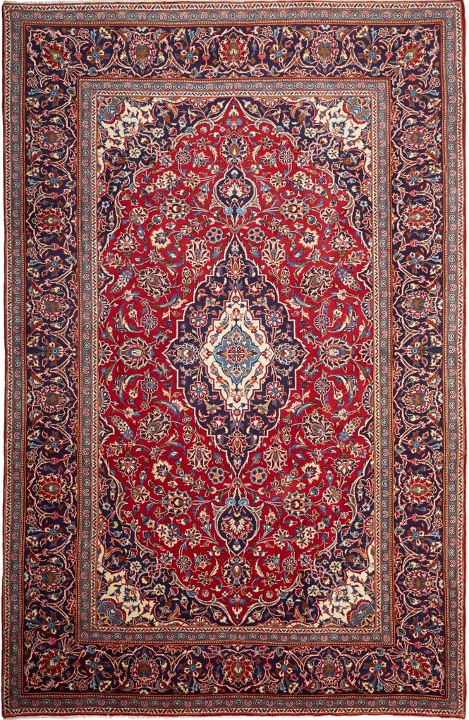 Kashan Tappeto persiano 200 x 310 Rosso (Iran) Annodato A Mano