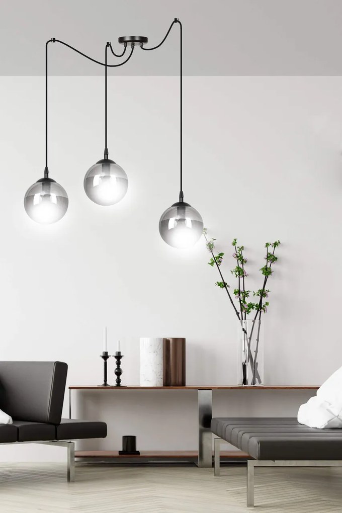 Lampadario a sospensione GIGI 3 BLACK GRAFIT