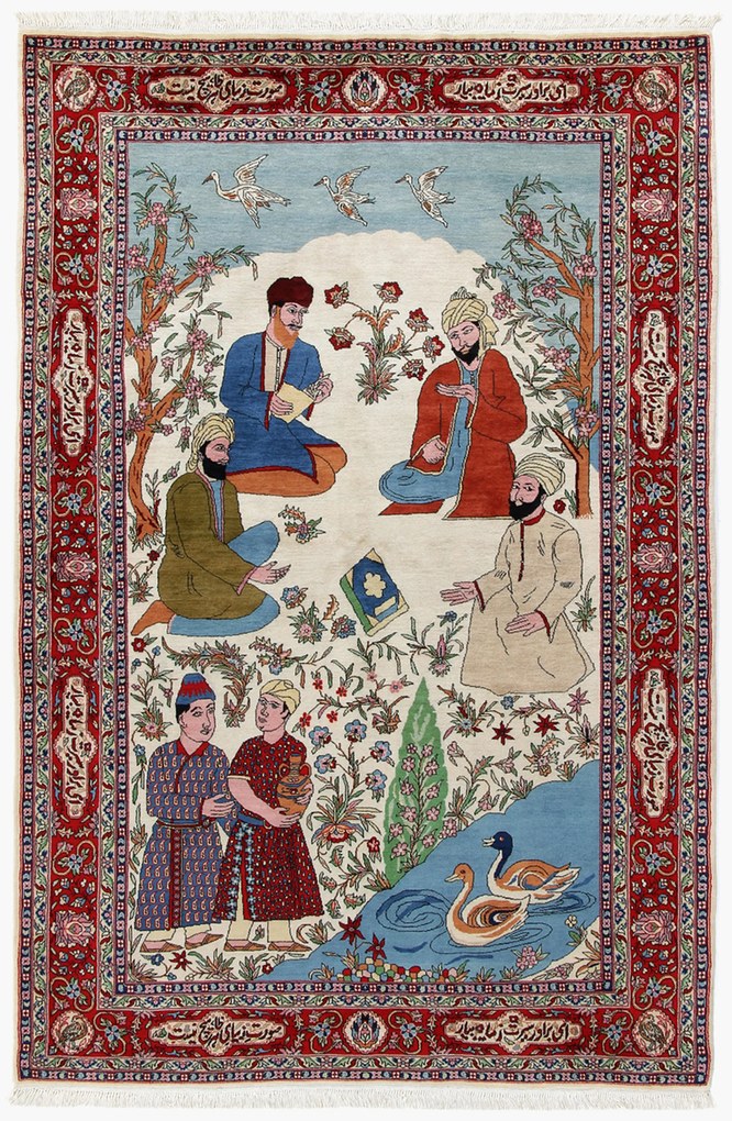 Sarouk Tappeto 140x210 (Iran) Annodato A Mano