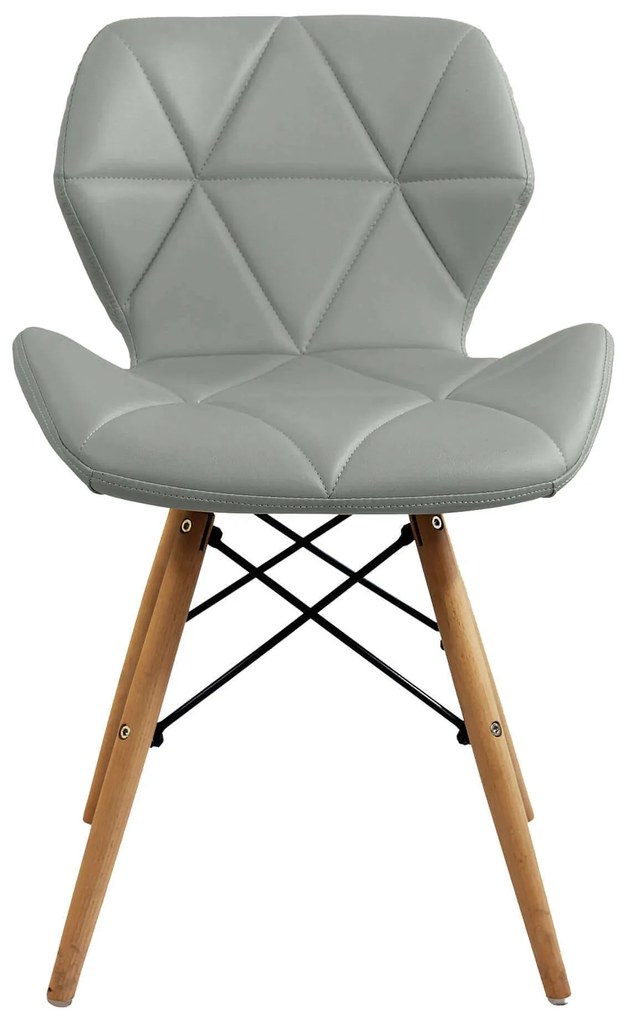 NAOMIE - sedia moderna in ecopelle e legno