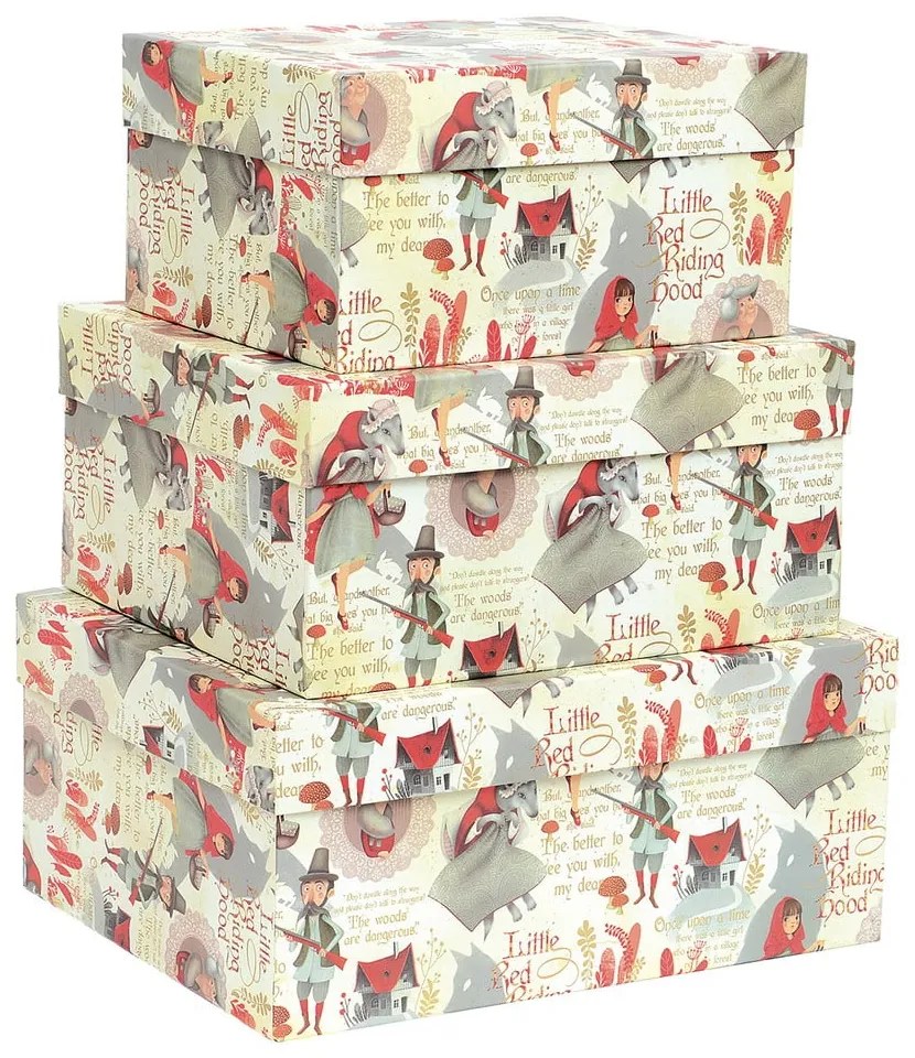 Scatole regalo in set da 3 Little Red Riding Hood - Kartos