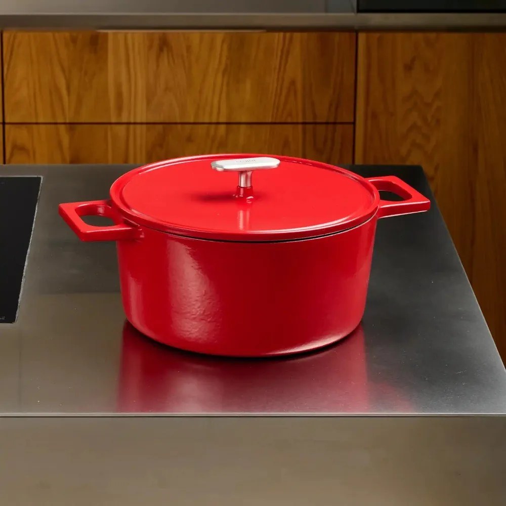 Casseruola in ghisa con coperchio incluso adatta all'induzione 5,5 l Mattia 3.0 – FABINI