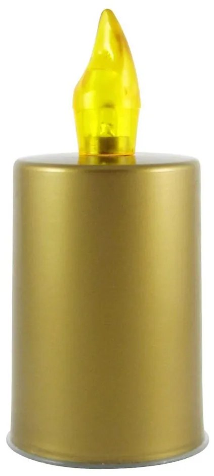 Candela LED/2xAA bianco caldo 10,8 cm oro