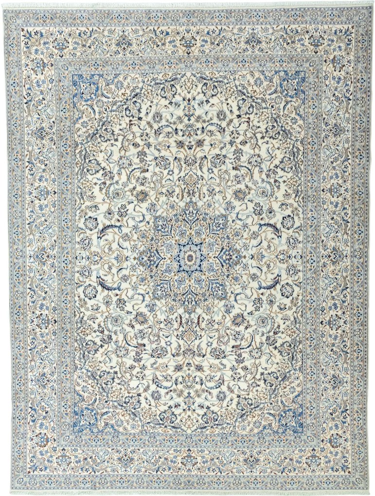 Nain Tappeto 400x300 Beige (Iran) Annodato A Mano