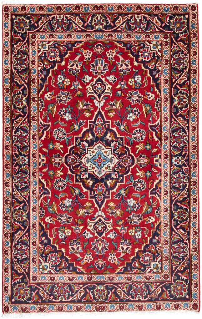 Kashan Tappeto persiano 160 x 110 Rosso (Iran) Annodato A Mano