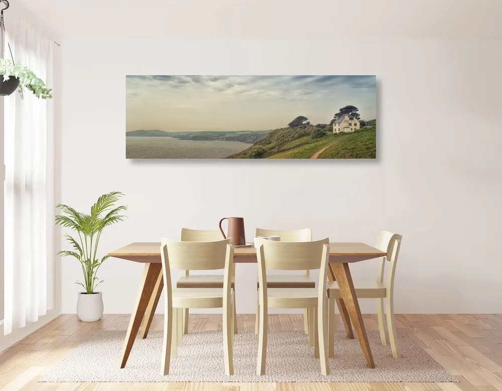 Quadro su tela – Casa sulla scogliera