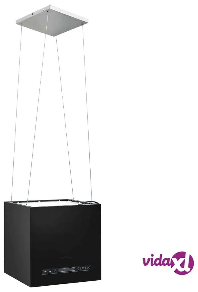 vidaXL Cappa da Cucina ad Isola Sospesa LCD Sensore 37 cm in Acciaio