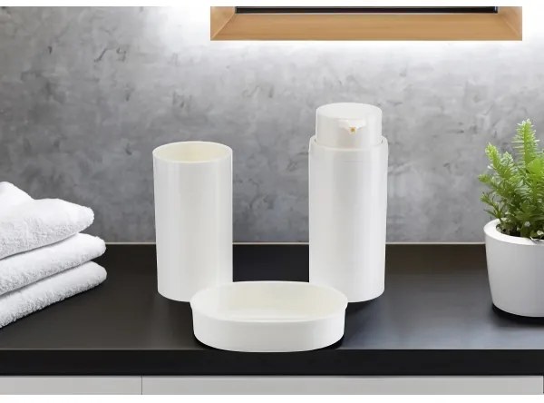 Set da bagno CARMEN 5 pz bianco