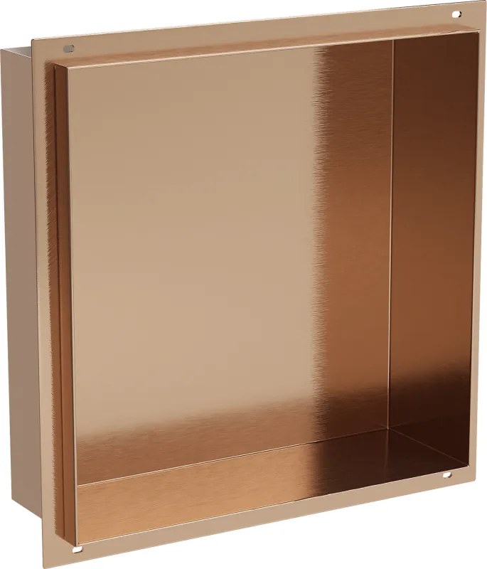 Mexen X-Wall-NR mensola incassata senza flangia 30 x 30 cm, rame spazzolato - 19C1303010