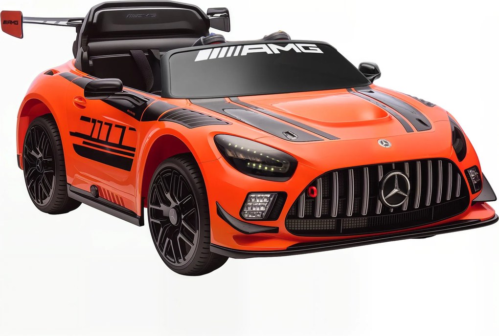 Macchina Elettrica Bambini 3-8 Anni Licenza Ufficiale Mercedes AMG 12V con Telecomando Luci LED Arancione...
