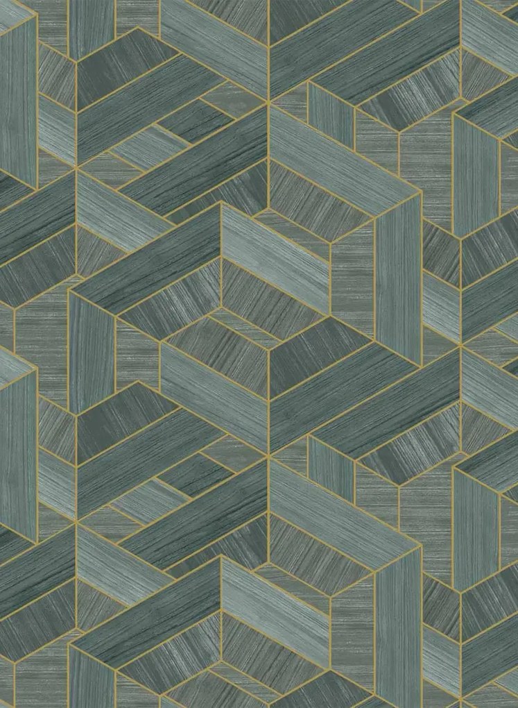 Coordonne Tapete Hexagon - Lagoon