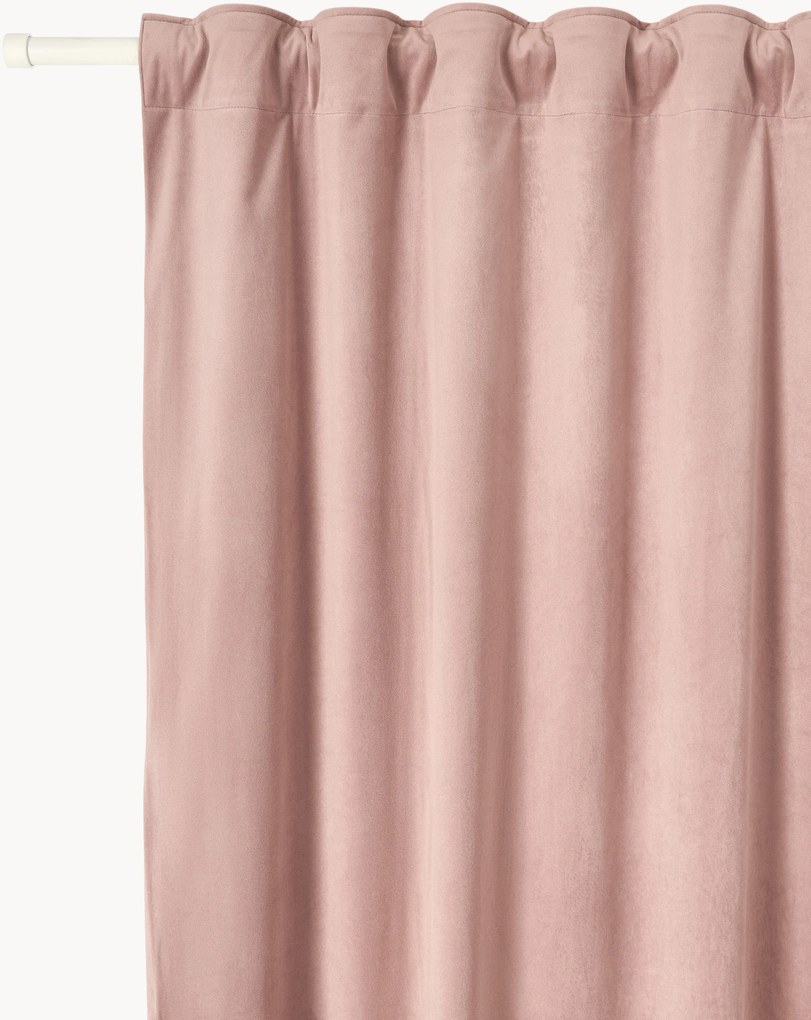 Set di 2 tende oscuranti in velluto con multibanda Rush, larg. 135 cm