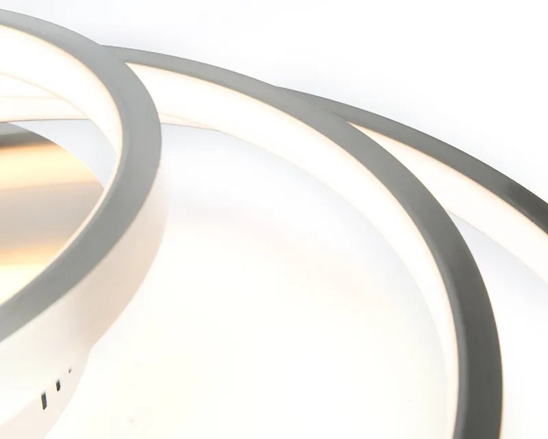 Plafoniera moderna in acciaio con LED e dimmer - Rondas