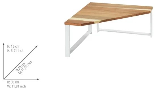 WENKO 53026100 - Mensola LOUISA 30x30 cm bianca/marrone