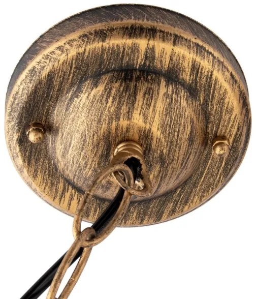 Lampadario su catena da esterno 1xE27/60W/230V dorato IP44