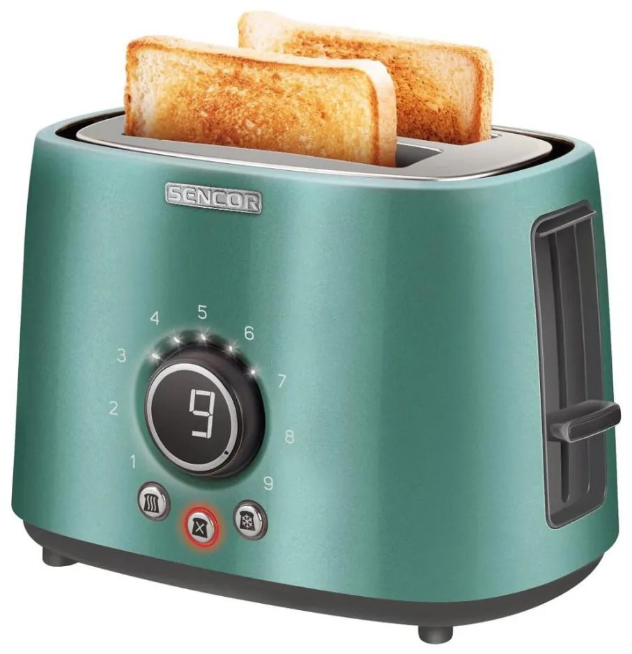 Sencor - Tostapane a due fessure con griglia riscaldante 1000W/230V verde menta