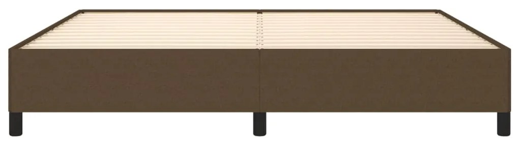Giroletto senza materasso marrone scuro 200x200 cm in tessuto