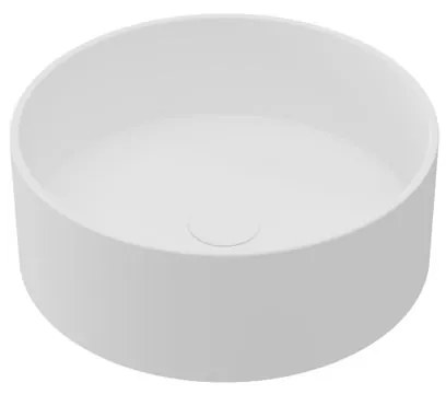 Lavabo da appoggio Kros tondo in ceramica bianco piletta non inclusa