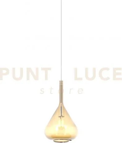 Lampadario sospeso in vetro 1177 ambra rosone da acquistare 1 luce ...