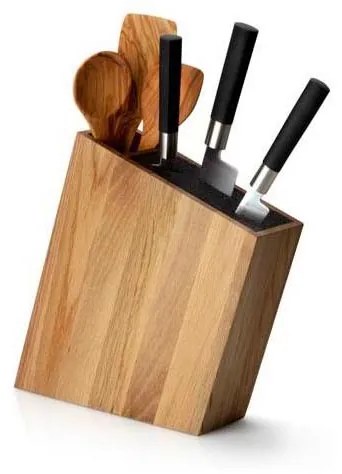 Continente C4151 - Portacoltelli con inserto flexi e vano 31x8x24,5 cm rovere