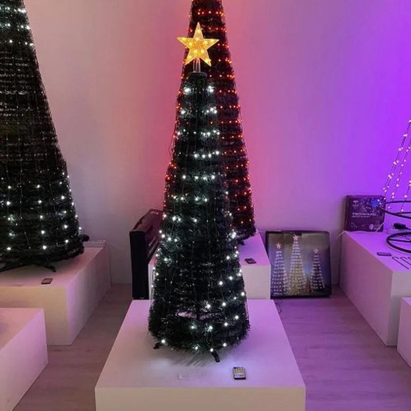 Albero di Natale artificiale Conico con illuminazione H 150 cm x Ø 50 cm