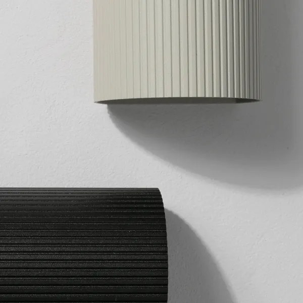 FARO 40528 - Applique SOLE 1xGU10/8W/230V grigio ondulato arrotondato