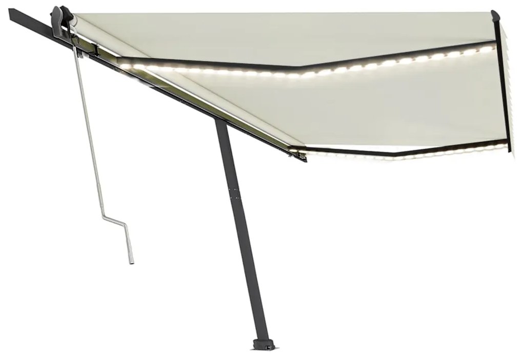 Tenda Automatica con Sensore Vento e LED 500x350 cm Crema