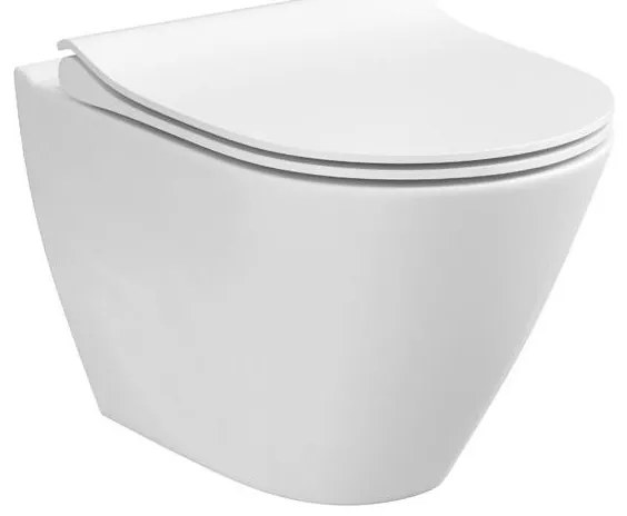 Cersanit K701-104 - WC sospeso con sedile CITY OVAL in ceramica/bianco