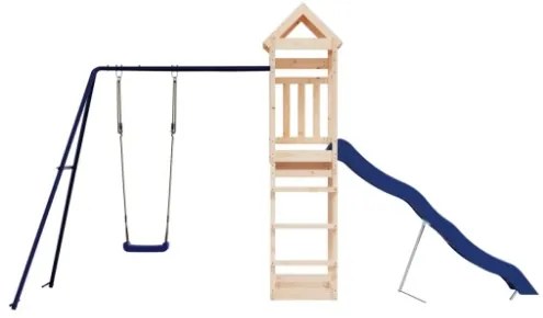 Set da Gioco da Esterno in Legno Massello di Pino