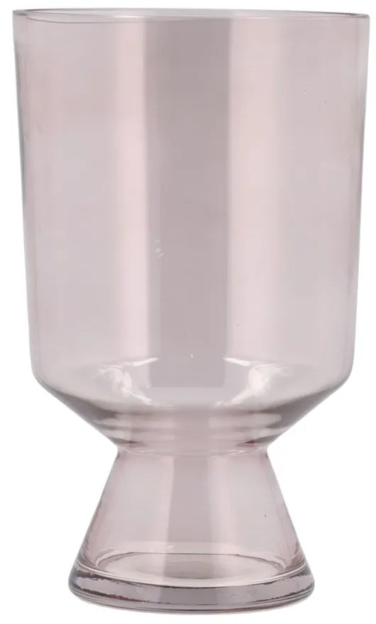 Vaso in vetro rosa chiaro (altezza 24 cm) Drum - Villa Collection