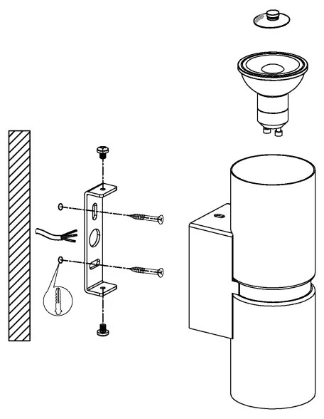 Eglo 95368 - Applique a LED PASSA 2xGU10-LED/4W/230V