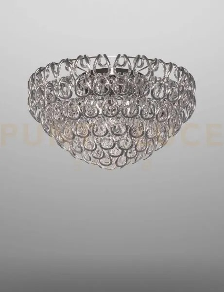 Giogali lampadadario a soffitto 80 cristallo argento e cromo lucido...
