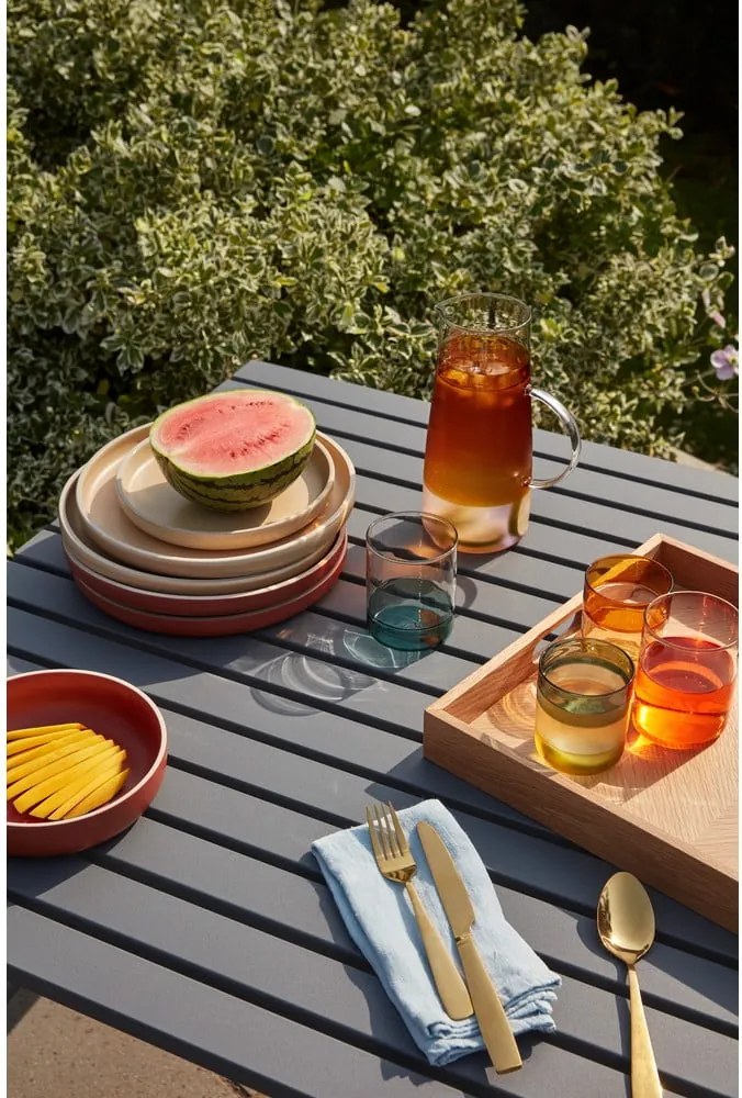 Vaso in vetro con fondo turchese Kiosk - Hübsch